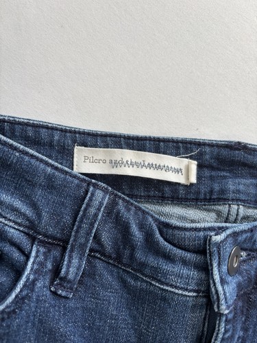 Pilcro and the Letterpress Anthropologie Slim Boyfriend Sz 29 Jeans w Sequins - Picture 7 of 13