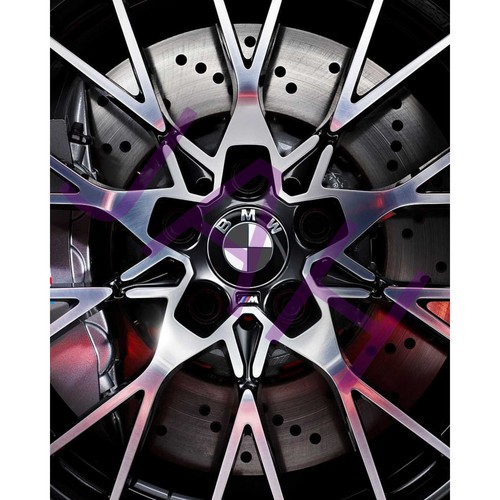 Aufkleber Wrap Überzug Abzeichen Embleme Kappen Glänzend Dunkelgrau Für BMW Alle - Imagen 6 de 10