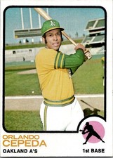 1973 Topps ORLANDO CEPEDA Oakland Athletics #545 EX/MT Condition