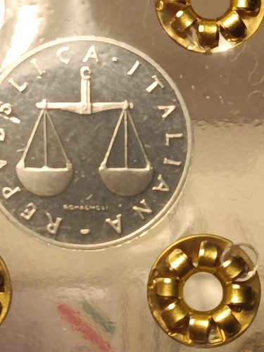 Rara E Splendida 1994 Italia 1 Lira Cornucopia Fondo Specchio Rarità R 8.500 Es - Foto 4 di 6