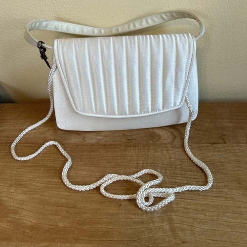 Kate Landry Ivory Satin Evening Handbag With Strap NWT - Picture 4 of 7