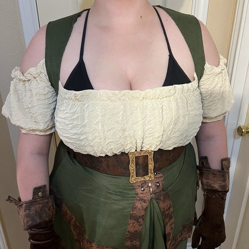 Robin Hood Costume Sexy Maiden Renaissance Halloween Costume Women's Adult XL - Picture 7 of 15