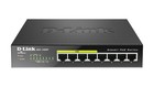 D-Link DGS-1008P/B 8-Port Gigabit Unmanaged Metal Switch with 80W across 4PoE po