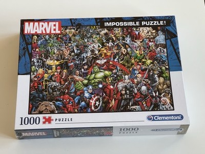Clementoni Marvel Impossible Puzzle 1000 Teile Marvel Figuren Brandneu in Verpackung gezeigt