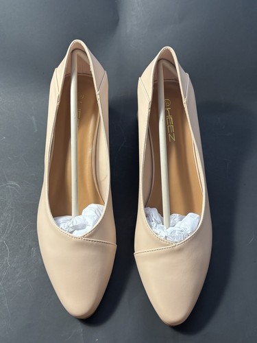 New Size 10 HEEZ Women's Pumps Chunky Block Low Heel Closed Toe Dress Fast Ship - Picture 5 of 9