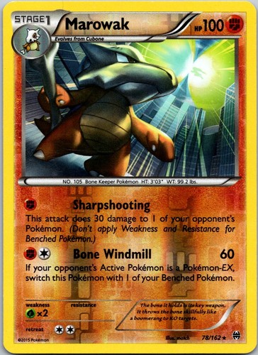 Marowak XY - BREAKthrough 78/162 reverse holo LP- Pokemon Card - Picture 3 of 4