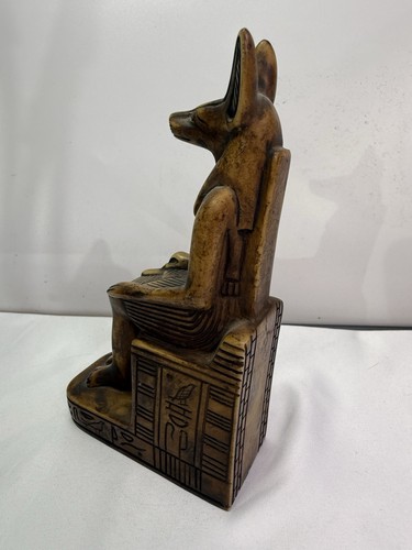 UNIQUE ANCIENT EGYPTIAN ANTIQUES Seated ANUBIS god of the underworld 6” - Picture 5 of 10
