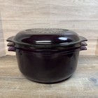 Tupperware Microwave Stack Cooker 3 Pcs Cranberry Good Preowned Condition