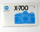 Minolta Original Instruction Manual for Minolta X-700 - 62 pages