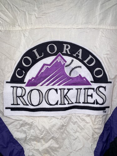 Vintage Colorado Rockies Windbreaker Jacket Full Zip Lined MLB Baseball Large - Picture 12 of 20