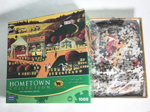 Heronim Hometown Collection Puzzles Jigsaw MEGA Brand Cambria Farmer’s Market - Picture 6 of 9