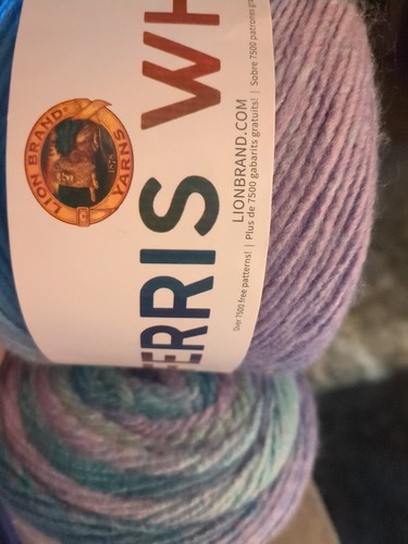 2 Pack Lion Brand Ferris Wheel Yarn-Cotton Candy -217-606 Color Gradient Purples - Picture 5 of 6