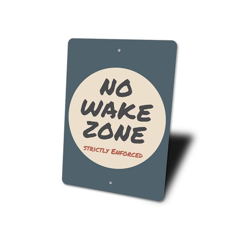 No Wake Zone Sign, Lake Rules Sign, LakeZone Metal Wall Decor - Aluminum - Picture 4 of 4