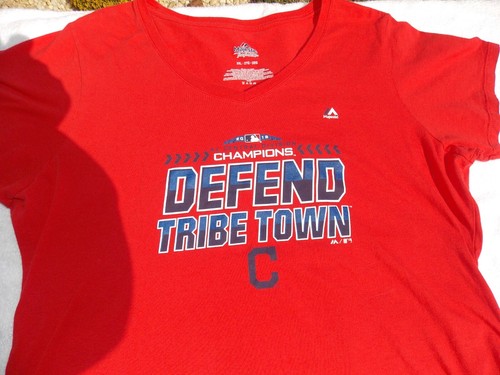 Cleveland Indians 2018 Division Champions Defend Tribe Town T-Shirt Size 2XL - Bild 6 von 8