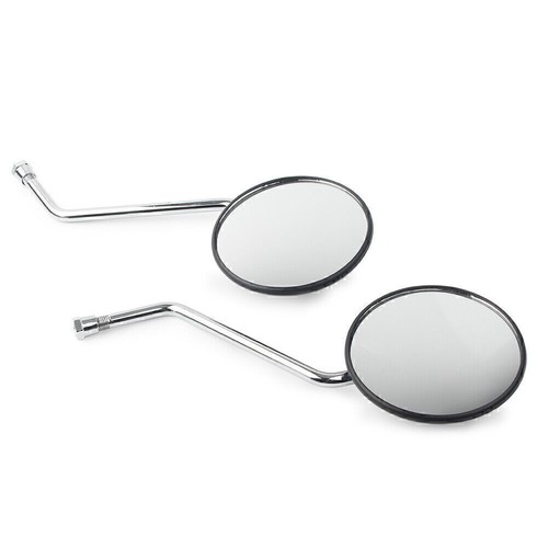 For Suzuki Pair 10mm Motorcycle Rear View Rearview Side Round Mirrors Universal - Picture 3 of 12