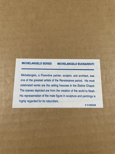 Michelangelo Serie gerahmter Kunstdruck Wandaufsteller Buonarroti Kreation 14x13 - Bild 3 von 11