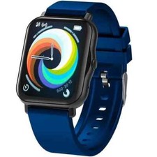 SEALED BOX Sialuka P8 Smart Watch (Blue) RRP 31 IPhone/android Compatible 