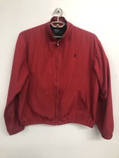 Vintage Polo Ralph Lauren Plaid Lined Red Harrington LARGE Jacket - MADE IN USA