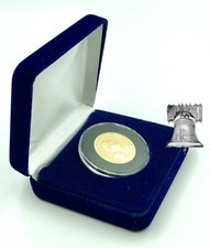 2 Coin Holder Blue Velvet Air-tite Storage Box Display  Model H 26-32mm Capsule