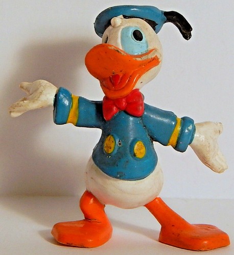VINTAGE DONALD DUCK DISNEY FIGURE PVC OPEN ARMS APPLAUSE CAKE TOPPER - Picture 1 of 6