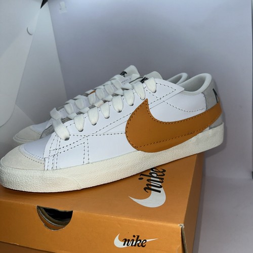Nike Blazer Low '77 Jumbo White Louis Orange Grey DN2158-100 Sz 12M - Imagen 6 de 13