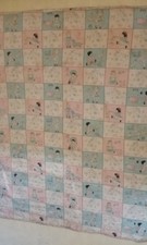 Antique 1930's Baby Quilt Crib Comforter Children and Farm Scenes