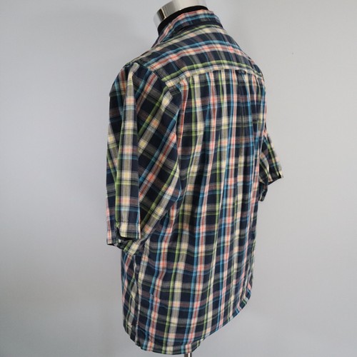 Nautica Shirt Boys Youth Large 16-18 Casual Pocket Button Up Plaid Short Sleeve - Foto 5 di 8