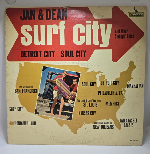 Jan & Dean Surf City LP 1963 Liberty Records LRP-3314 Mono - Picture 1 of 7