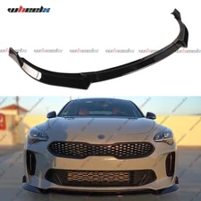 For Kia Stinger GT-line 2018-24 Glossy Black V1 Style Front Bumper Lip Splitter