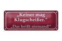 Blechschild Spruch 27X10 Cm Keiner Mag KlugscheißEr Metall Deko Schild Tin Sign