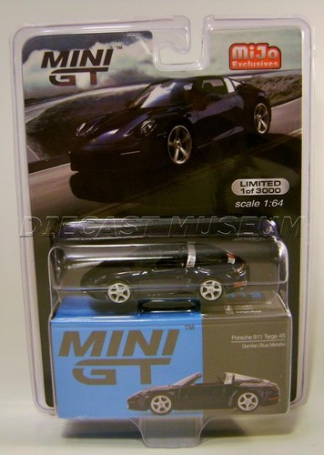 PORSCHE 911 TARGA 4S BLEU METALLIQUE #412 MIJO TSM MODÈLE MINI GT DIECAST 2022 - Photo 1 sur 3