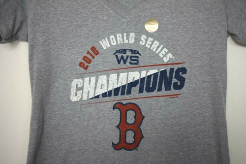 Boston Red Sox Women's Champions 2018 World Series Cotton T- Shirt Size Medium - Picture 2 of 8