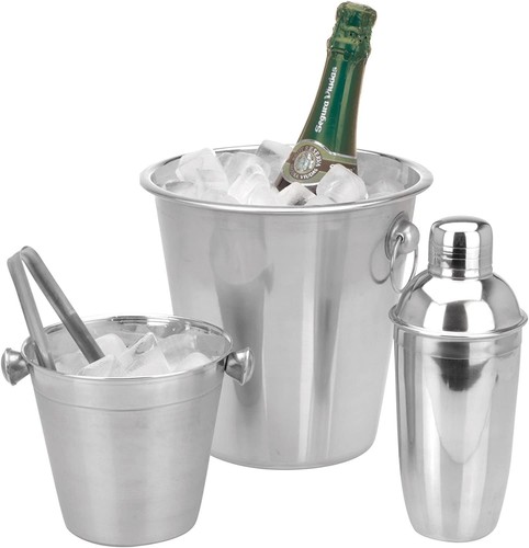 Cocktail Set with Shaker in Steel Silver - Picture 2 of 2