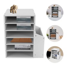 6 Compartments Desktop Organizer Desktop File Holder Rectangular File Organizer