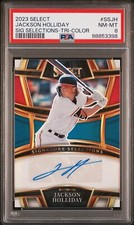 2023 select jackson holliday signature selections tri color /30 PSA 8