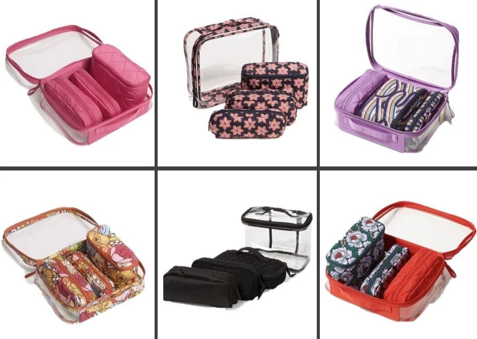Vera Bradley 4 piezas organizador estuches cosméticos conjunto elección color maquillaje venta al por menor $85 Foto 2 de 3