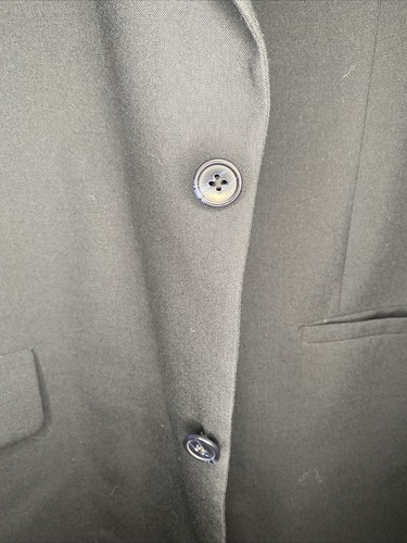 Roundtree & Yorke Sport Coat Blazer Men’s 44L 39W Black 100% Worsted Wool - Picture 2 of 17