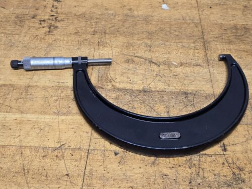 Starrett 436 Outside Micrometer 5-6" .001" Ratchet Thimble w/ Steel Anvils - Picture 2 of 5