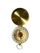 Pocket Brass Watch Style Compass  Out Door  Camping And Hiking