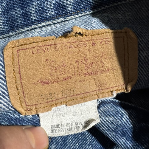 Levis Denim Jacket Youth L Trucker Coat 777M USA 777 80’s Hand Pockets Type III - Picture 4 of 7