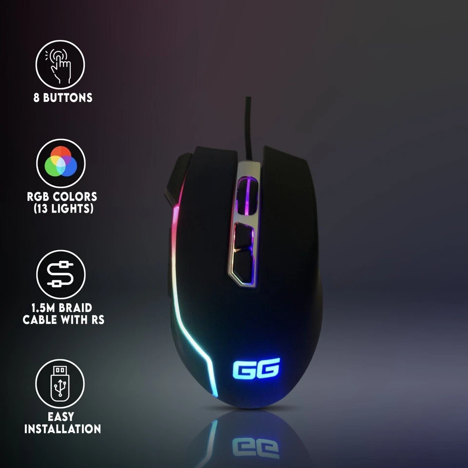 PC Gaming Mouse RGB Double Tap PlayStation Xbox Great Gaming  Best Selling - Image 2 of 4