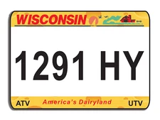 Wisconsin ATV UTV  License Plate - Hot seller 2025!  * CHEESE * THICK METAL!