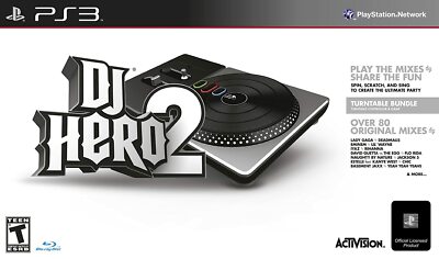 DJ HERO2 ターンテーブルコントローラー　PS3 ソフト Sony PlayStation DJ Hero Turntable Controller for PS2 PS3 No