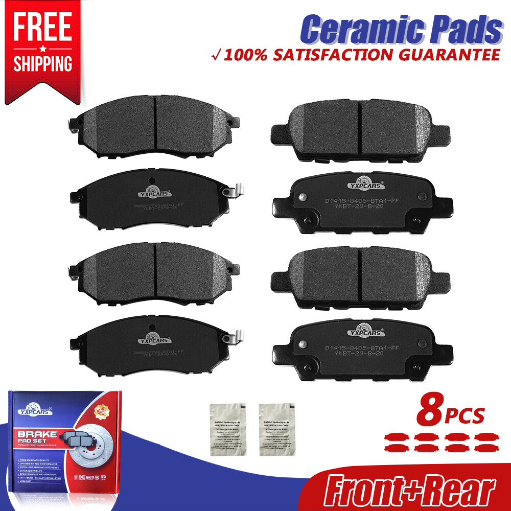 SCITOO Rear Brake Calipers With Bracket & Brake Pads And Rotors Fit For Nissan Altima 2007-2012 For Nissan Juke 2011-2017 For Nissan Maxima 2007-2008 For Nissan Sentra 2011-2012 2014-2016