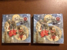 Punch Studio Christmas Beverage Napkins Night Before Christmas  New 40 Napkins