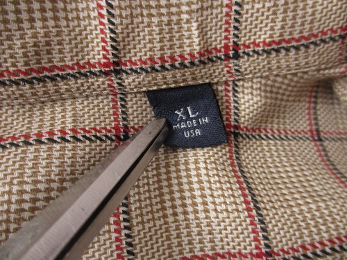 Vintage Burberry London Shirt Mens Extra Large Brown Plaid Made In USA - Picture 11 of 11