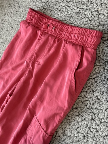 Better Together Sz M pants track lounge Jr Pink Cargo Pockets drawstring Nylon - Picture 4 of 11