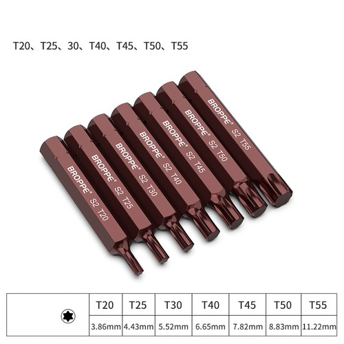 Torx Screwdriver Bits T20 T25 T30 T40 T45 T50 T55 Impact Socket Driver Bits - Picture 5 of 6