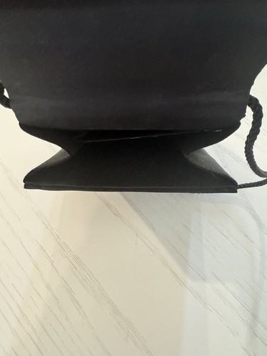 Jessica McClintock Black Embellished Strap Satin Evening Bag Beaded Sequin - Picture 6 of 7
