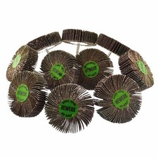 Flap Wheel Disc Shaft Mounted Abrasive Sanding Drill 80mm 80Grit 10PK AT473